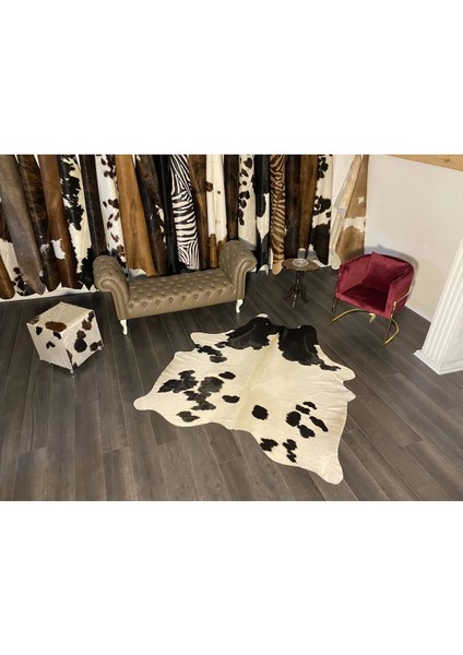Hakiki Deri Dana Postu Siyah - Beyaz 195 x 230 - 0701000036 fiyatları