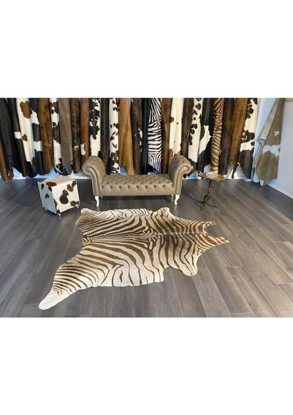 Hakiki Deri Dana Postu Kahve Zebra 195 x 215 - 1101000043