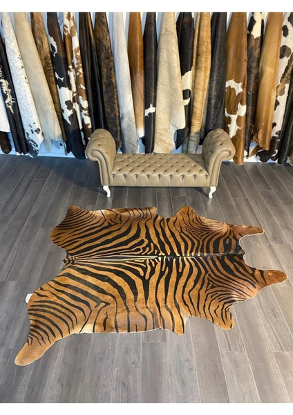 Hakiki Deri Dana Postu Kahve Zebra 190 x 230 - 1101000004 modelleri
