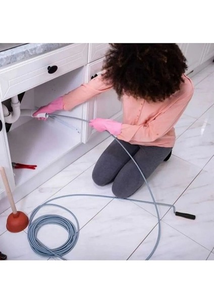 Premium 7 Metre Tıkanıklık Kanal Açma Klozet Gider Açıcı Boru Temizleme Spiral Tel Susta Manuel Uç fiyatları