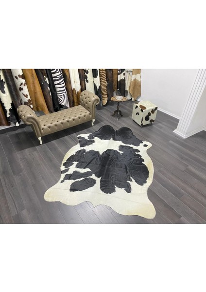 Hakiki Deri Dana Postu Siyah - Beyaz 170 x 220 - 0701000131 fiyatları