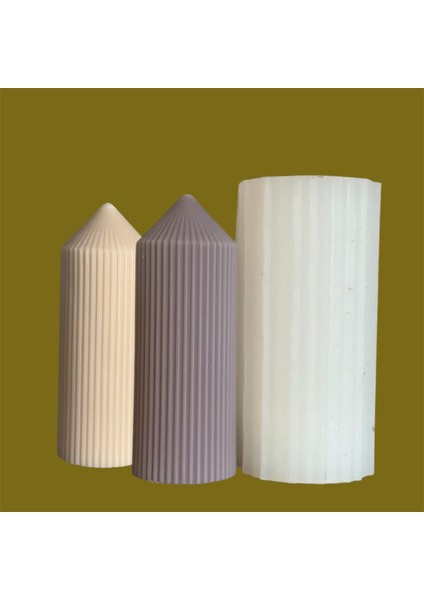 Şeritli Sütün Mum Silikon Kalıp fiyatları