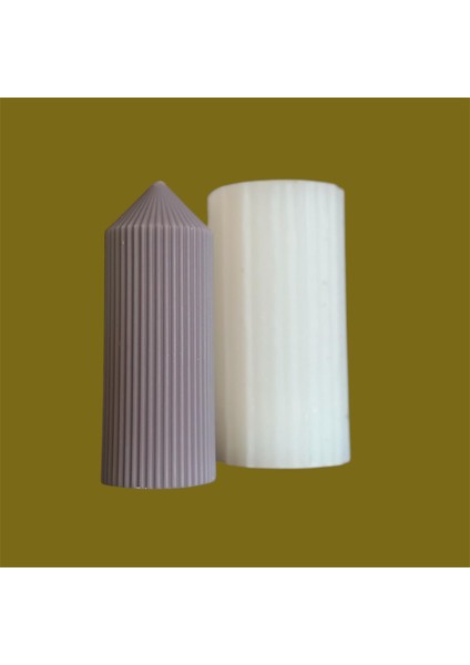 Şeritli Sütün Mum Silikon Kalıp indirimleri