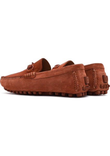 Erkek Kahverengi Süet Deri Loafer 25SFD630810