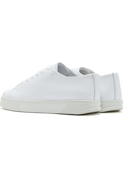 Erkek Beyaz Bağcıklı Deri Sneaker 25SFD6126FT