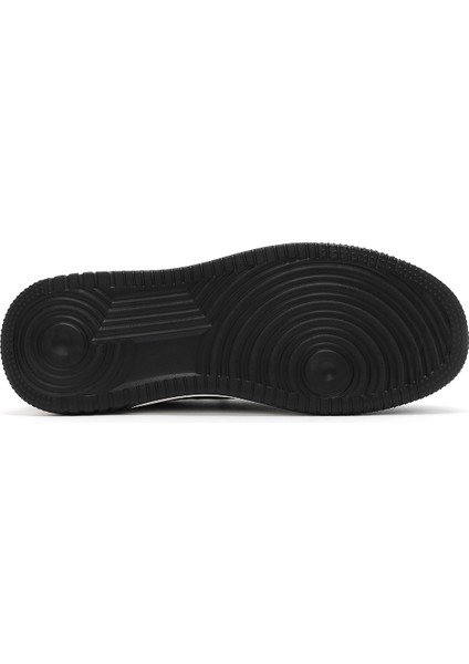 Erkek Siyah Bağcıklı Kalın Tabanlı Deri Sneaker 25SFD693518