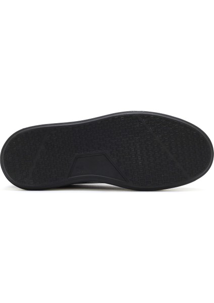 Erkek Siyah Kalın Tabanlı Bağcıklı Deri Sneaker 25SFD630718