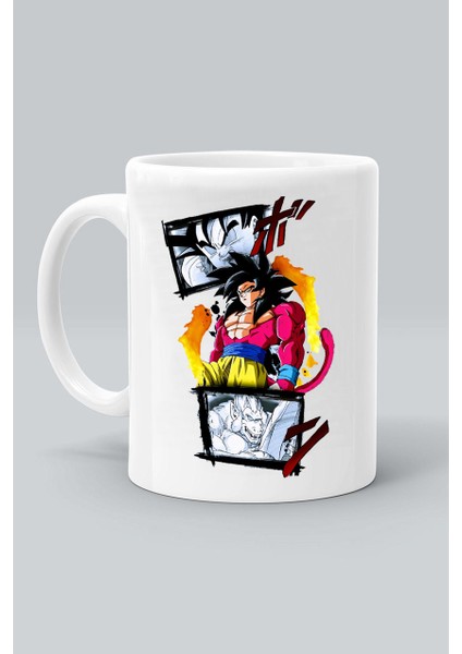Dragon Ball Z Son Goku Anime Karakter Baskılı Beyaz Kupa Bardak