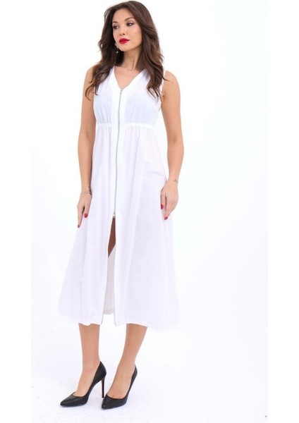 Üçaymoda 6510 Elbise-Beyaz modelleri