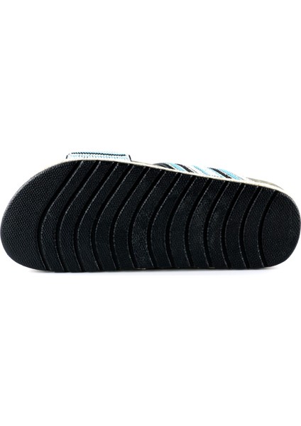 Siyah Turkuaz Boncuklu Çapraz Bantlı Kristal Taşlı Hasır Detaylı Mantar Taban Görünümlü Terlik indirimleri