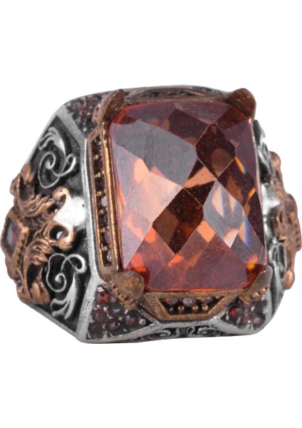 925 Ayar Gümüş El Yapımı Taş Yüzük (Sultanit Yapay Taş)
