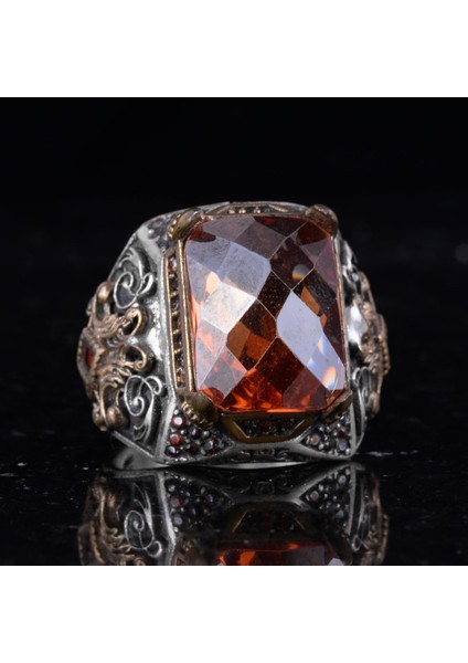 925 Ayar Gümüş El Yapımı Taş Yüzük (Sultanit Yapay Taş) fırsatları