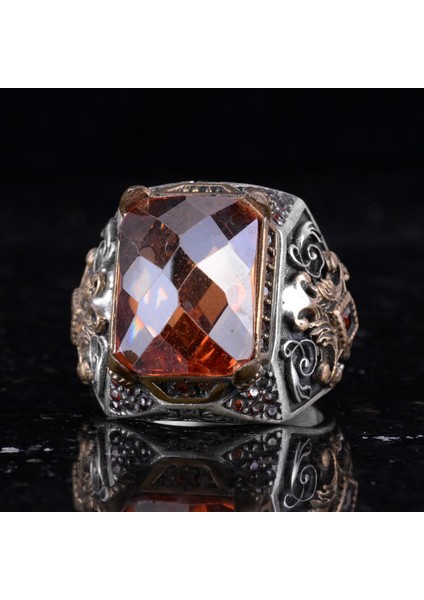 925 Ayar Gümüş El Yapımı Taş Yüzük (Sultanit Yapay Taş) indirimleri