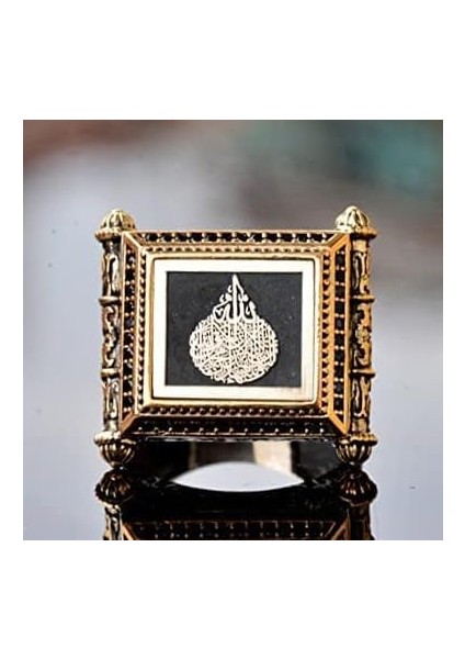 El Yapımı 925 Ayar Gümüş Islami Yüzük - Ayetel Kürsi Yazılı - Mükemmel Müslüman Hediyesi modelleri