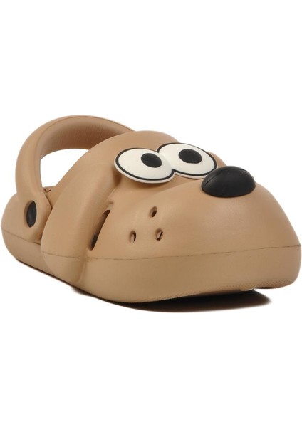 Bej Unisex Çocuk Sabo Terlik Doggy P