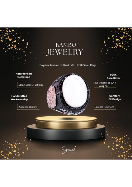 David Yıldızı Yüzüğü, Doğal Sedef Taşlı Yüzük - 925 Ayar Gümüş Yüzük fiyatları