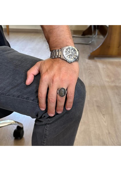 Doğal Taş Yüzük - El Yapımı Kartal Yüzüğü - 925 Ayar Gümüş Yüzük (Dumanlı Topaz) modelleri