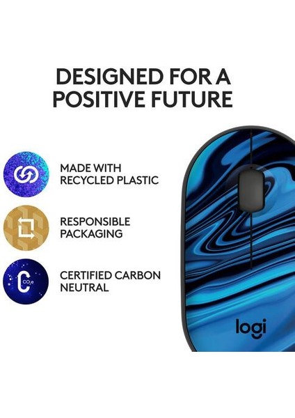 M340 Wireless Mouse Blue Galaxy