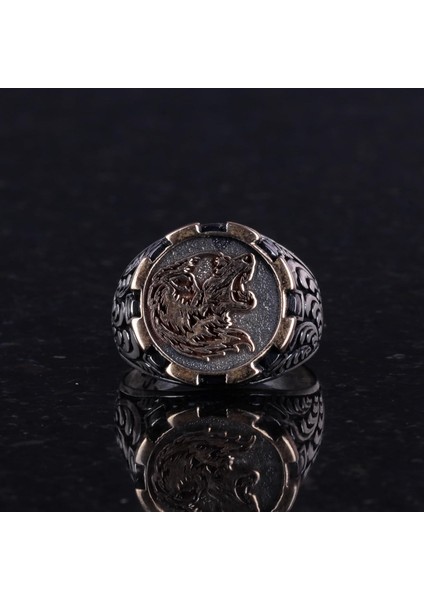 Kurt Başlı Yüzük, Erkekler Için Kurt Yüzüğü, Vahşi Kurt, 925 Ayar Saf Gümüş Yüzük fırsatları