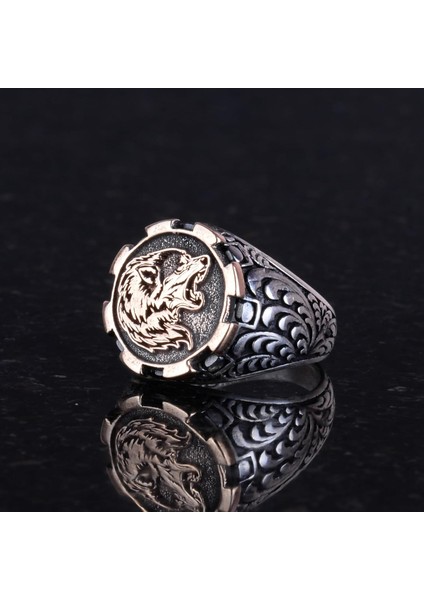 Kurt Başlı Yüzük, Erkekler Için Kurt Yüzüğü, Vahşi Kurt, 925 Ayar Saf Gümüş Yüzük indirimleri