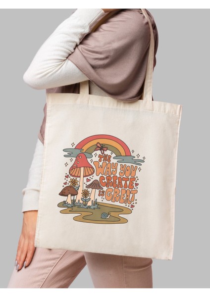 The Way You Create Great Musroom Tasarım Pinterest Tote Bag Bez Çanta fırsatları