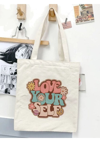 Love Your Self Tasarım Pinteret Tote Bag Bez Çanta