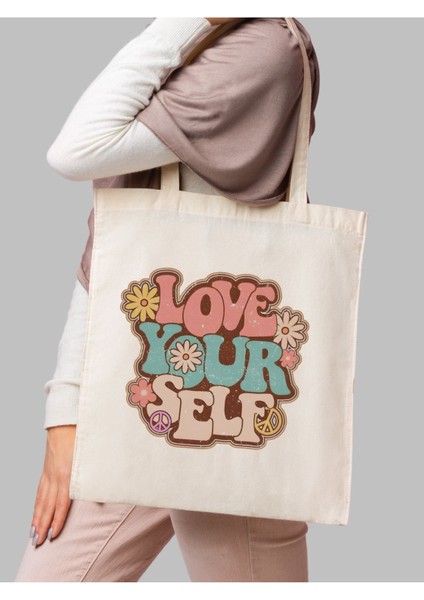 Love Your Self Tasarım Pinteret Tote Bag Bez Çanta fiyatları