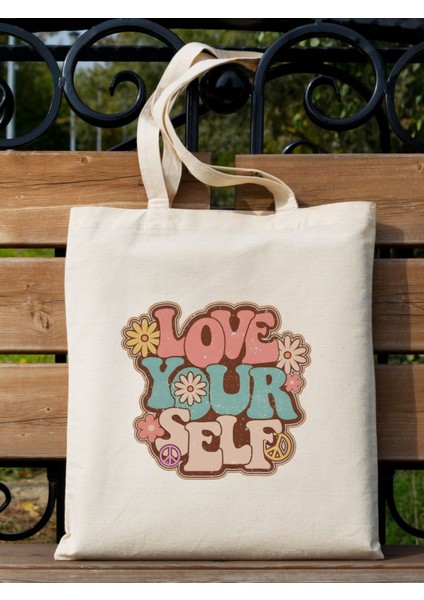 Love Your Self Tasarım Pinteret Tote Bag Bez Çanta modelleri