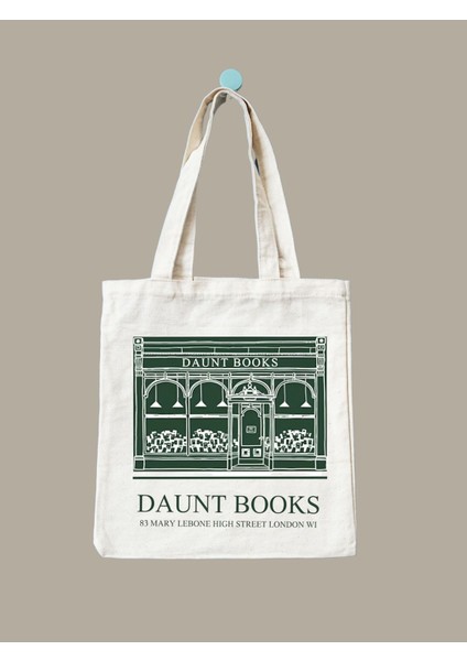 Daunt Books Tasarım Kalın Kanvas, Rips Bez Çanta, Omuz Çantası, Bookshop Kalın Tote Bag fiyatları