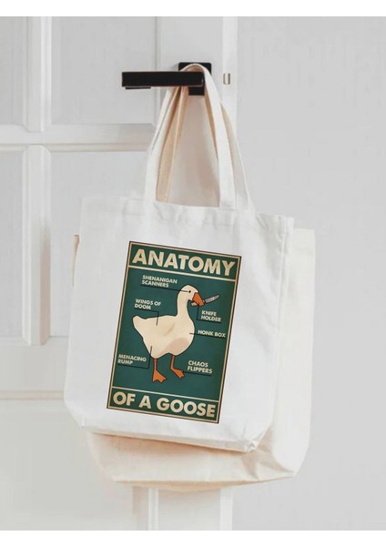 Duck Anatomy Y2k Çanta Tote Bag, Omuz Çantası, Unisex Sokak Tarzı Kanvas Çanta fiyatları