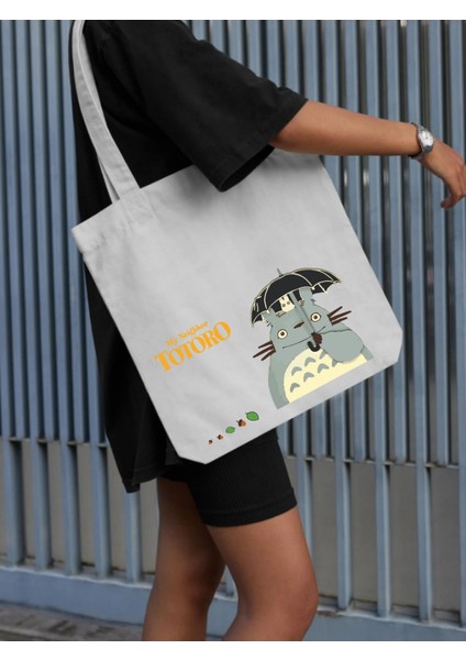 My Neighbor Totoro Anime Y2k Çanta Tote Bag, Pinteret Bez Çanta, Unisex Sokak Tarzı, Okul Çantası fiyatları