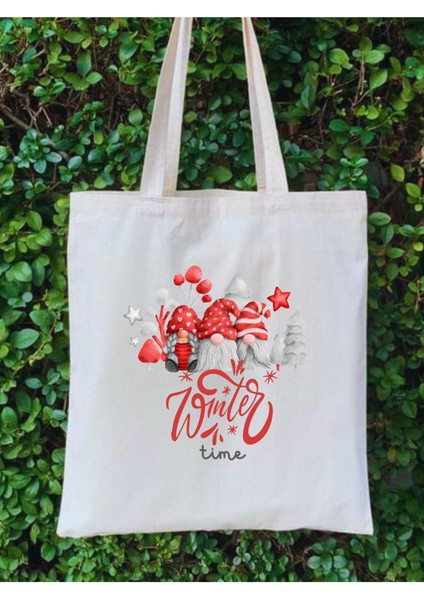 Yılbaşı Çanta Christmas Yeniyıl Hediye Çanta Tote Bag Bez Çanta, Hediye Kutusu