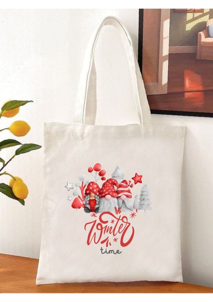 Yılbaşı Çanta Christmas Yeniyıl Hediye Çanta Tote Bag Bez Çanta, Hediye Kutusu fiyatları