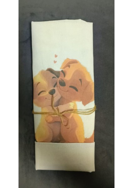 Çift Köpek Tasarım Özel Gün Doğum Günü Hediyelik, Nikah Düğün Nişan Hediyelik Bez Çanta 25 Adet fırsatları