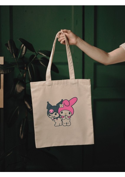 Kuromi Ve Melody Tasarım Bez Çanta, Tote Bag fiyatları