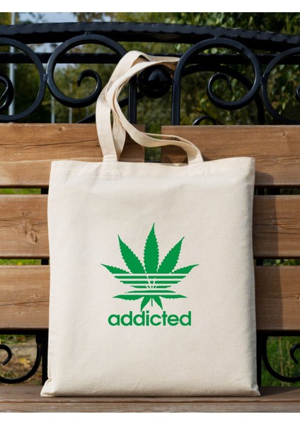 Addicted, Weeds Tasarım Tote Bag, Kalın, Bez Çanta, Omuz Çanta, fiyatları