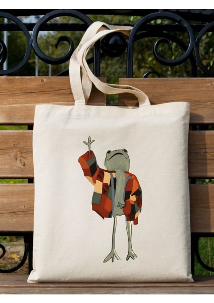 Harry Styles Cardigans Frog - Kurbağa Tasarımlı Tote Bag Bez Çanta