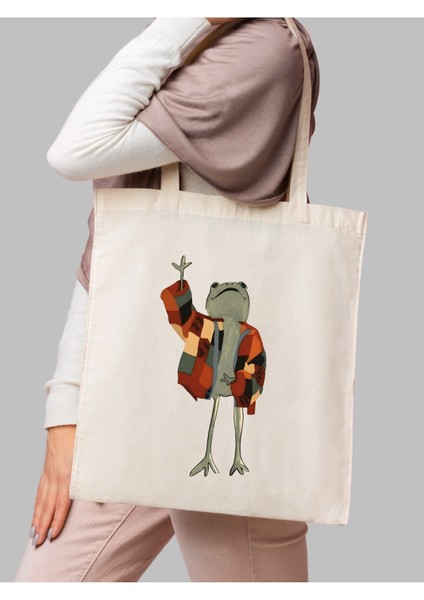 Harry Styles Cardigans Frog - Kurbağa Tasarımlı Tote Bag Bez Çanta fırsatları