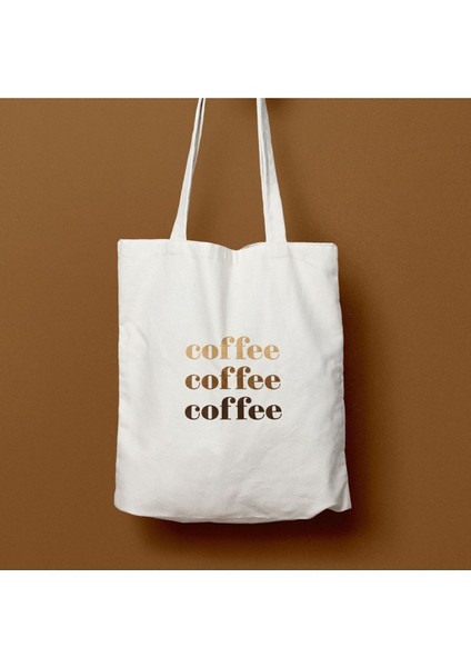 Coffee Baskılı Tote Bag Bez Çanta