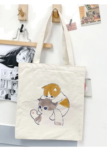 Kediler Cute Pinterest Tote Bag Bez Çanta