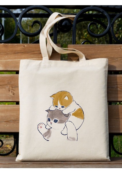 Kediler Cute Pinterest Tote Bag Bez Çanta fiyatları