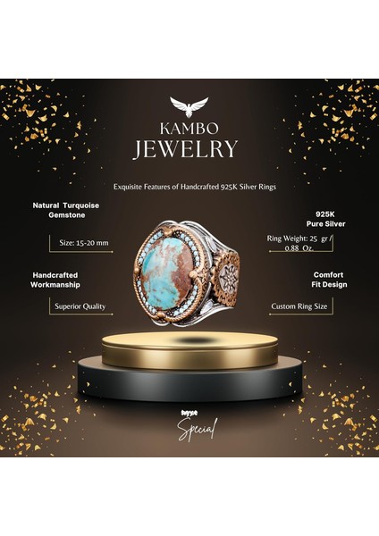 925 Doğal Arizona Turkuaz Taş Yüzük, Oval Sterlin Gümüş Yüzük fiyatları
