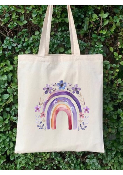 Çiçek Gökkuşağı Y2k Retro Ham Bez Tote Bag Çanta, Pinterest Çanta fiyatları