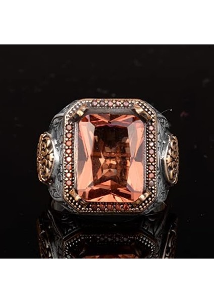 925 Ayar Gümüş Yüzük, Oluşturulmuş Sultanit Taşlı Erkek Yüzük modelleri