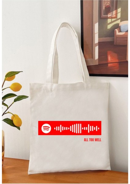 Kişiye Özel Spotify Kodlu Tote Bag Bez Çanta