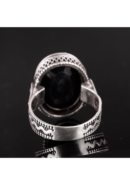 Doğal Mavi Safir Taşlı Yüzük, 925 Ayar Gümüş Yüzük indirimleri