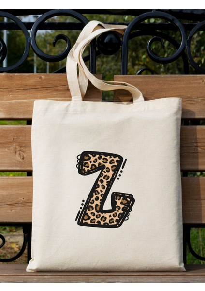 Leopar Z Harfi Desenli, Y2 Pinterest Retro Bez Çanta Tote Bag, Hediye Çanta fiyatları