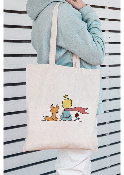 Le Petit Prince Küçük Prens Tasarımlı Pinterest Tote Bag Bez Çanta