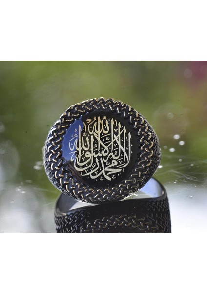 Arap Hat Sanatı, Tevhid Yüzüğü, Islami Erkek Yüzüğü, Dinî Yüzük, 925 Ayar Gümüş Yüzük fiyatları
