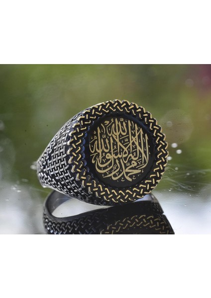 Arap Hat Sanatı, Tevhid Yüzüğü, Islami Erkek Yüzüğü, Dinî Yüzük, 925 Ayar Gümüş Yüzük indirimleri